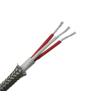 Stainless steel braid FEP insulated twisted 3 cores RTD wire 