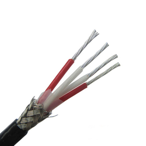 PFA insulated 4 cores RTD wire with stainless steel braid- Twisted 
