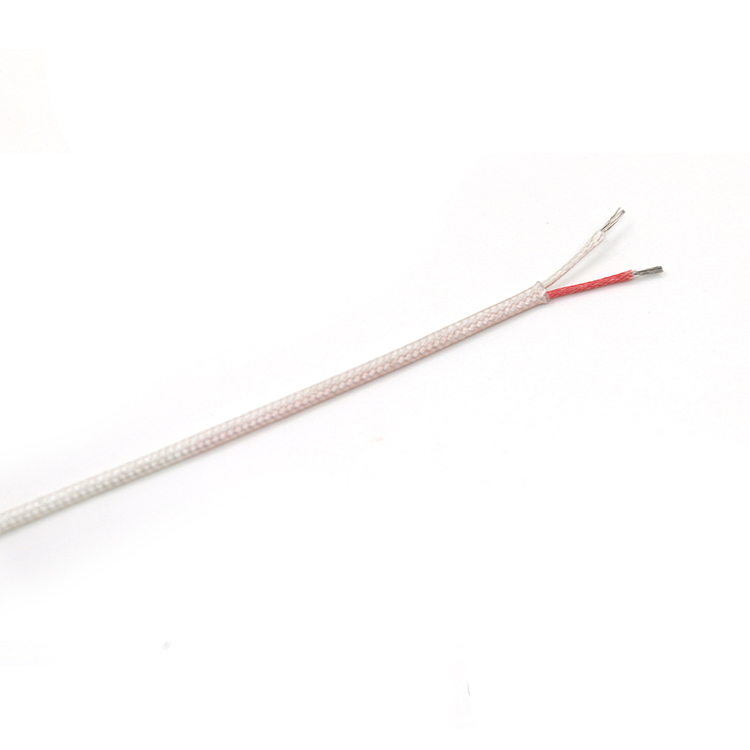 Fiberglass insulated 2 cores RTD resistance thermometer wire